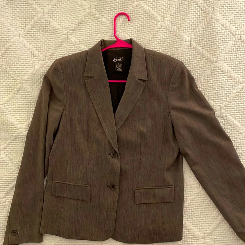 Rafaella Women’s Jacket Blazer Long Sleeve Two Button Front Waist Pockets 12